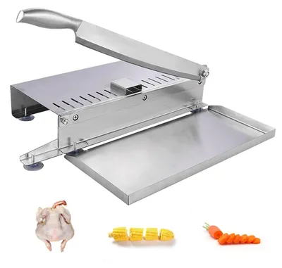 Imagen del producto de Cortadora de carne de acero inoxidable manual con bandeja para alimentos