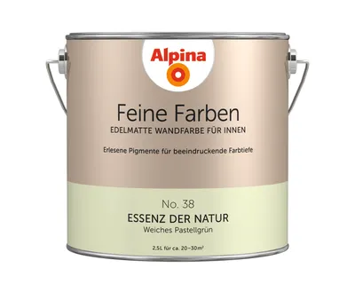 Produktbild von Alpina Feine Farben Wandfarbe No. 38 Essenz der Natur - weiches pastellgrün 2,5 L