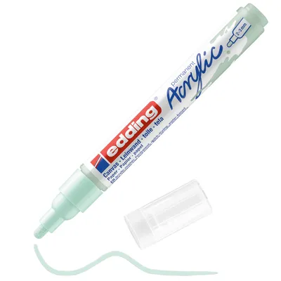 Produktbild von Edding 5100 Acrylmarker Medium, Minze, Mintfarbe, Medium, 2 mm, 3 mm, Tinte auf Wasserbasis