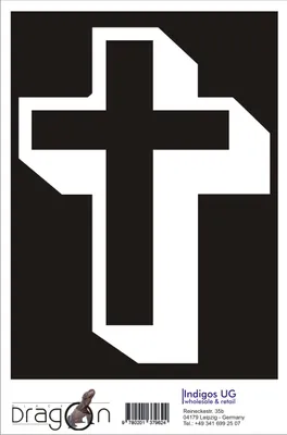 Produktbild von Aufkleber / Autoaufkleber - JDM / Die cut / Auto / OEM - Kreuz 160x120mm weiß - Heckscheibe / Heckscheibenaufkleber
