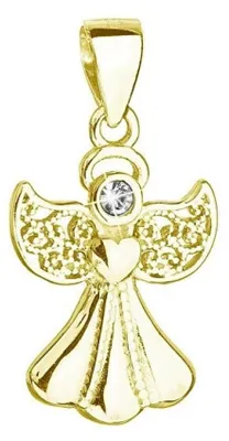 Obrázok produktu pre Pozlátený prívesok s kryštálom Swarovski Angel 34262.1