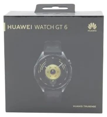 Produktbild von Huawei WATCH GT6 3,73 cm (1.47") AMOLED 46 mm Digital 466 x 466 Pixel Touchscreen Schwarz GPS