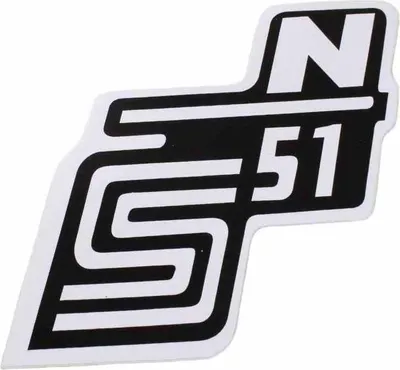 Zdjęcie produktu dla Naklejka SIMSON S51 N BIAŁA