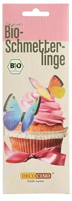 DEKORACYJNE MOTYLE WAFLOWE 3D BIO (6 szt.) 2 g - DECOCINO