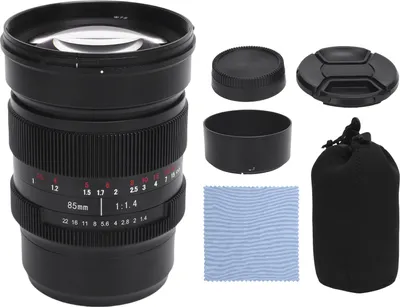 Zdjęcie produktu dla 85mm F1.4 Duży otwór przysłony Pełnoklatkowy obiektyw stałoogniskowy z ręcznym ustawianiem ostrości i metalową ramką oraz osłoną do aparatów bezlusterkowych NEX E Mount