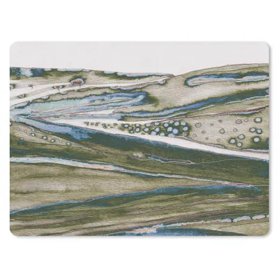 Produktbild von MuchoWow® Mauspad Mousepad Abstrakt - Hügel - Natur - Grün- Kunst 40x30 cm - Mousepads - Maus Mat - Pad - Mausunterlage - Anti Rutsch