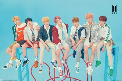 Produktbild von Poster BTS Group Blue 91.5x61cm
