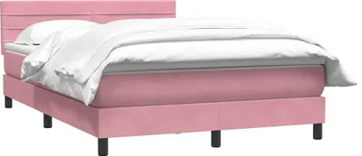 Immagine prodotto di Giroletto a Molle con Materasso Rosa 160x220 cm in Velluto