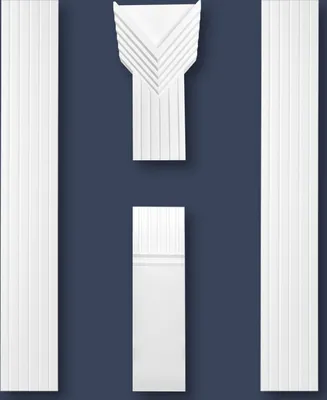 Produktbild von MARBET DESIGN Pilaster, Styropor in weiß - Antike Halbsäule Stuck Dekorbau Wandpfeiler Pfeiler historische Wand Dekoration Innenbereich, Komplettset: Basis, Schaft & Kapitell (PL-02)