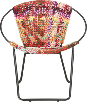 Obrázok produktu pre stolička vidaXL Viacfarebná tkanina Chindi