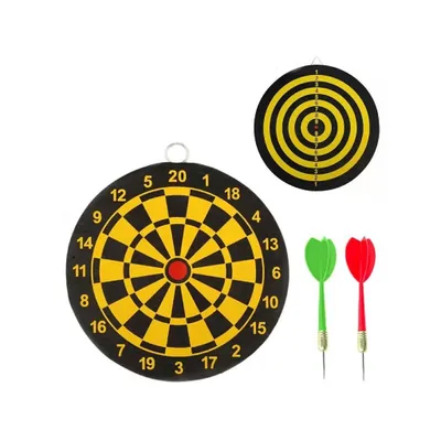 Obrázek produktu pro Oboustranný terč na šipky, 24cm + 2 šipek
