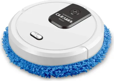 Image de Robot aspirateur - Nettoyage automatique des sols - Essuyage avec fonction de pulvérisation - Recharge USB - 1500 mAh, jusqu'à 30 min - Pour poils d'animaux - 25 × 25 × 6,5 cm - 60 dB
