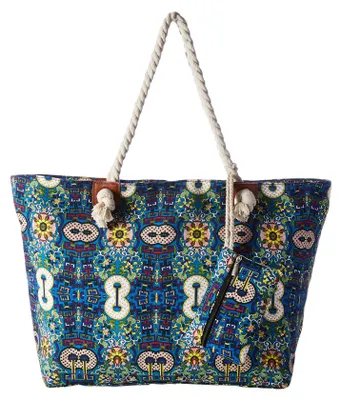 Produktbild von DonDon Große Strandtasche Shopper mit Reißverschluss