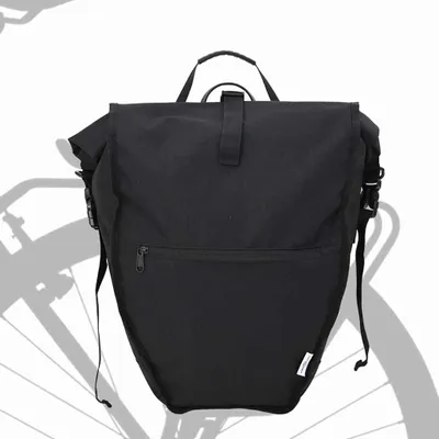 Zdjęcie produktu dla vidaXL Torba rowerowa czarna 32,5 x 17 x 57 cm poliester
