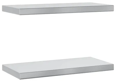 Zdjęcie produktu dla vidaXL Półki ścienne 2 szt. 50x23,5 cm srebrna stal nierdzewna