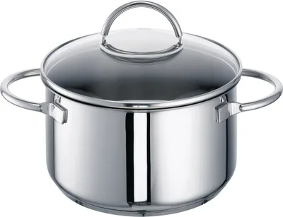Produktbild von ROHE Germany Edelstahl-Fleischtopf Ravenna, 20 cm, ca. 3,50 Liter, mit Deckel