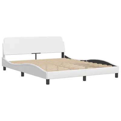 Productafbeelding van Bedframe "Dover" kunstleer wit 160x200 cm