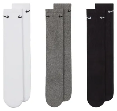 Immagine prodotto di Nike - Calzini da stivali per uomo/donna Unisex - Uso quotidiano (confezione da 3) PP5983 (34 EU - 38 EU) (Bianco/Nero/Grigio)