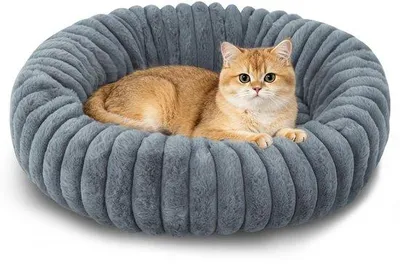 Productafbeelding van Hondenbed rond 40 cm - wollig pluche - behaaglijk hondenkussen - geschikt voor kleine tot grote honden - m-winkel