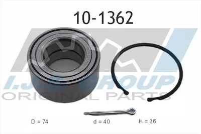 Produktbild von IJS GROUP Radlagersatz Vorne Links Rechts für NISSAN MICRA II (K11) 74mm 10-1362