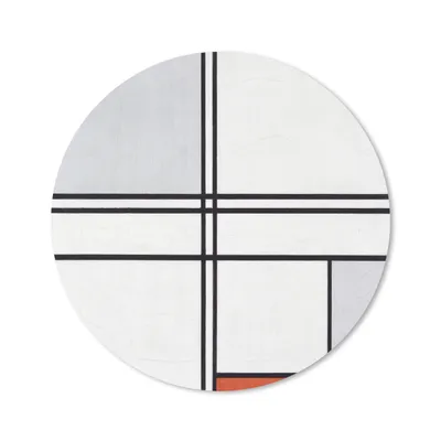 Produktbild von MuchoWow® Mauspad Mousepad Komposition 1 mit Rot und Grau - Piet Mondrian 50x50 cm - Mousepads - Maus Mat - Pad - Mausunterlage - Vinyl