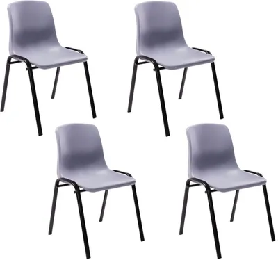 Produktbild von 4er Set Stapelstuhl Nowra Kunststoff grau