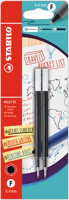 Produktbild von Nachfüllpatrone - STABILO PALETTE Refill - Strichbreite F (0,4 mm) - 2er Pack - schwarz