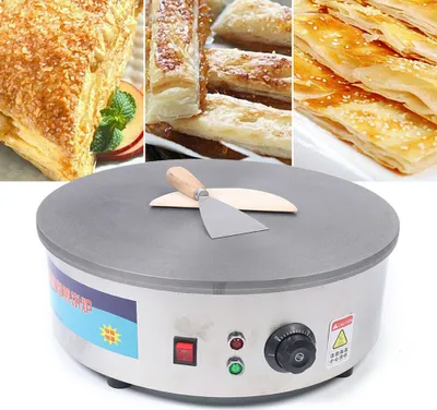 Image de Crêpière 3000W Gastronomie professionnelle Plaque à crêpes Fer à crêpes 45cm 220V