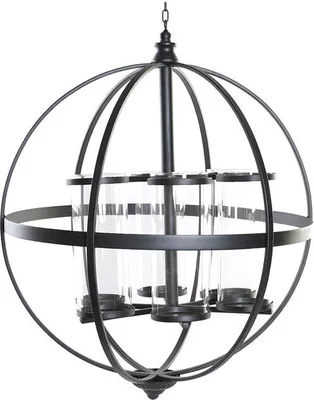 Produktbild von Kerzenschale DKD Home Decor Schwarz Metall Kristall (60 x 60 x 73 cm)