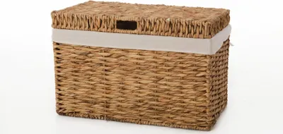 Produktbild von VIVANNO Wäschetruhe Wasserhyazinthe WANDA Rechteckig, Natur geflochten - 60x36x40 cm