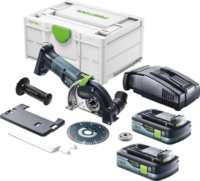 Produktbild von Festool DSC-AGC 18-125 FH EB-Basic Akku Freihandtrennsystem 18 V 125 mm Brushless + 2x Akku 4,0 Ah + Schnellladegerät + Systainer