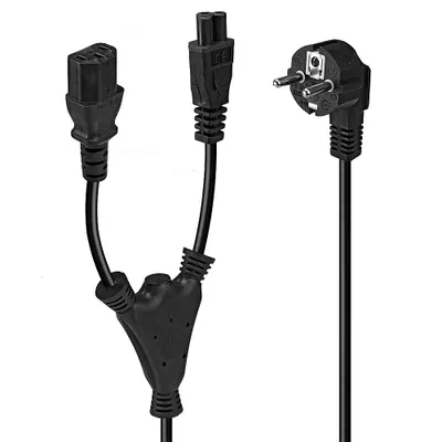 Produktbild von LINDY IEC-Y-Netzkabel an IEC C13 & C5  Schukostecker/C13 2m