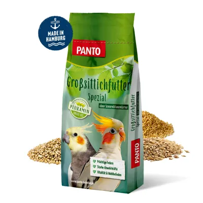 Produktbild von PANTO Großsittichfutter Spezial mit Pluramin® (ohne Sonnenblumenkerne) 25kg