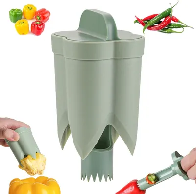 Produktbild von Paprikaentkerner, 2 in 1 Multifunktionales Küchengerät zum Entfernen von Kernen
