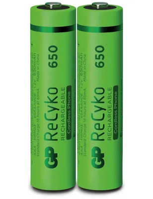 Produktbild von GP Batteries 12065AAAHCE-C2, Wiederaufladbarer Akku, AAA, Nickel-Metallhydrid (NiMH), 1,2 V, 2 Stück(e), 650 mAh