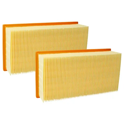 Produktbild von vhbw 2x Flachfaltenfilter L - M Ersatz für Kärcher 6.904-156.0, 6.904-068.0 für Staubsauger
