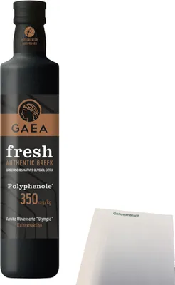 Produktbild von Gaea Fresh Natives Olivenöl Extra (500ml Flasche) + usy Block