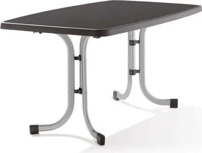 Produktbild von Tisch 253/A 150 x 90 cm graphit Gestell aus Stahl in graphit, Tischplatte aus Mecalit®-Pro in anthrazit