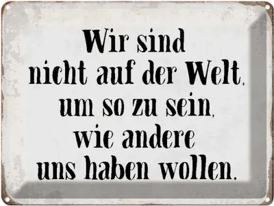 Produktbild von vianmo Blechschild 30x40 cm sind nicht auf Welt wie andere Spruch Zitat