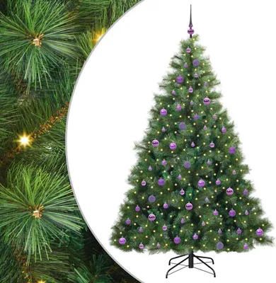 Zdjęcie produktu dla vidaXL Sztuczna choinka z 300 diodami LED zielona 210 cm PE i PVC