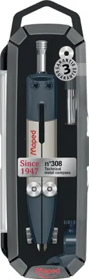 Obrázek produktu pro Maped 198901 Maped kompasová krabička č. 308, černá, 3 kusy