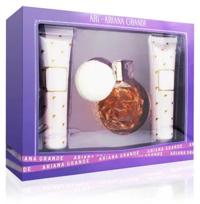 Produktbild von Ariana Grande Ari – Geschenkset für Damen: Eau de Parfum 100 ml + Körperlotion 100 ml + Duschgel 100 ml