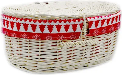 Produktbild von MyBer® Rattankorb Picknickkorb Koffer Weidenkoffer Box Weide K12-629-W-SWR