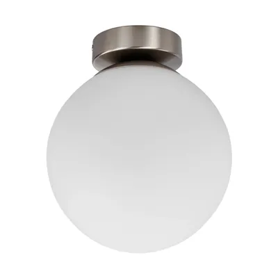 Produktbild von Lindby Deckenleuchte Lennie, weiß, Glas, Ø 20 cm, IP44, E27