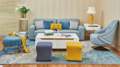 Produktbild von Wohnzimmer Set Sofa 3 Sitzer Sessel Hocker Polster Garnitur Leder Modern 3tlg.