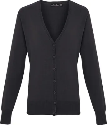 Image de Gilet en tricot Premier pour femme avec bouton RW1133 (40 FR) (Anthracite)