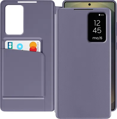 Immagine prodotto di Avizar, custodia a finestra per Samsung Galaxy S25 Ultra con portacarte pieghevole, lavanda