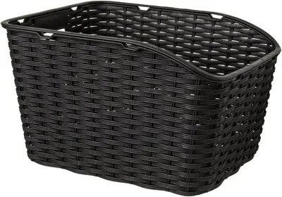 Productafbeelding van Fietsmand achter 27 liter - Kunststof vlechtwerk - Met net