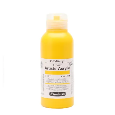 Produktbild von Schmincke 250ml PRIMAcryl Kadmiumgelb mittel Acryl 13 211 027 fluid