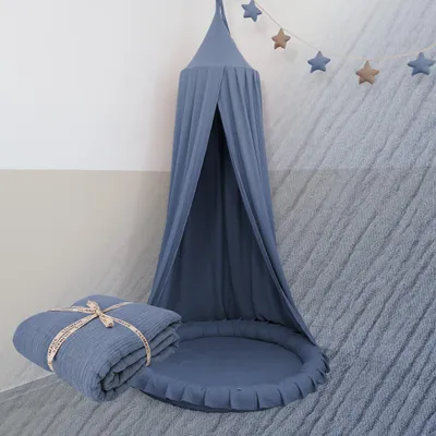 Immagine prodotto di Baldacchino Blu senza applicazione dorata - Cielo letto per cameretta